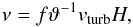 \begin{equation} \nu = f \vartheta^{-1} v_{\rm turb} H , \label{eq:tau} \end{equation}