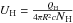 \hbox{$ {U_{\rm H}=\frac{Q_{\rm H}}{4 \pi R^2 c \nh}}$}