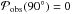 \hbox{$\pobs (90\degree )=0$}