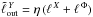 \hbox{$\tell{Y}_{\rm out} = \eta\, (\ellx+\ellphi)$}