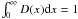 \hbox{$\int_0^\infty D(x){\rm d}x=1$}