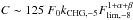 \hbox{$C \sim 125~F_0k_{\rm CHG,-5}F_{\rm lim,-8}^{1+\alpha+\beta}$}