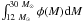 \hbox{$\int_{12~M_\odot}^{30~M_\odot}\phi(M){\rm d}M$}
