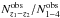 \hbox{${N_{z_1-z_2}^{\rm obs}}/{N_{1-4}^{\rm obs}}$}