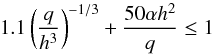 \begin{equation} 1.1\left(\frac{q}{h^3}\right)^{-1/3}+\frac{50\alpha h^2}{q}\le 1 \label{gapopening} \end{equation}