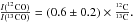 \hbox{${{I(^{12}{\rm CO})}\over{I(^{13}{\rm CO})}} = (0.6\pm0.2)\times{{^{12}{\rm C}}\over{^{13}{\rm C}}}.$}