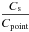 \hbox{$\displaystyle{\frac{C_{\mathrm{s}}}{C_{\mathrm{point}}}}$}
