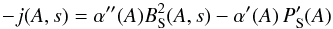 \appendix \setcounter{section}{1} \begin{equation} -j(A,s)=\alpha''(A) B_{\rm S}^2(A,s) - \alpha'(A)\, P_{\rm S}'(A) \label{currenttrafoexpl2} \end{equation}