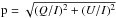 \hbox{${\rm p}=\sqrt{(Q/I)^2+(U/I)^2}$}
