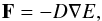 \begin{equation} \label{fluxlimited1} \vec F = -D\grad E, \end{equation}