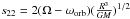 \hbox{$s_{22}=2(\Omega-\omega_{\rm{orb}})(\frac{R^{3}}{GM})^{1/2}$}