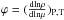 \hbox{$\varphi=(\frac{{\rm d}{\rm ln} \rho}{{\rm d}{\rm ln} \mu})_{{\rm P},{\rm T}}$}