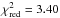 \hbox{$\chi^2_\mathrm{red}=3.40$}