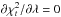 \hbox{$\partial \chi^{2}_{t}/\partial \lambda = 0$}