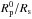 \hbox{$R_{\rm p}^0/R_{\rm s}$}