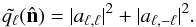 \begin{equation} \tilde{q_\ell}(\hat{\vec n}) = |a_{\ell,\ell}|^2+|a_{\ell,-\ell}|^2. \end{equation}