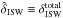 \hbox{$ \hat{\delta}_{\rm ISW} \equiv \delta^{\rm total}_{\rm ISW}$}