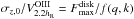 \hbox{$\sigma_{z,0}/\voiii=F_{\rm max}^{\rm disk}/f(q,k)$}