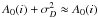 \hbox{$A_0(i) + \sigma_D^2 \approx A_0(i)$}