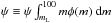 \hbox{$\psi\equiv \psi\int_{m_{\rm L}}^{100}m\phi(m)~{\rm d}m$}