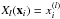 \hbox{$X_l(\vec{x}_i)=x^{(l)}_i$}