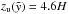 \hbox{$z_{\rm u}(\tilde{y}) = 4.6 H$}