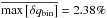 \hbox{$\overline{\max\left[\delta q_{\mathrm{bin}}\right]}=2.38\%$}