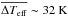 \hbox{$\overline{\Delta T_{\mathrm{eff}}}\sim32~\mathrm{K}$}