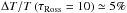 \hbox{$\Delta T/T\left(\tau_{\mathrm{Ross}}=10\right)\simeq5\%$}