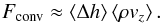\begin{equation} F_{\mathrm{conv}}\approx\left\langle \Delta h\right\rangle \left\langle \rho v_{z}\right\rangle .\label{eq:fconv_approx} \end{equation}