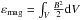 \hbox{$\varepsilon_{\rm mag} = \int_V \frac{B^2}{2} {\rm d}V$}