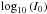 \hbox{$\textrm{log}_{10} \left( I_{0} \right)$}
