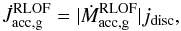 \begin{equation} \dot{J}_{\mathrm{acc,g}}^{\mathrm{RLOF}} = \vert \dot{M}_{\mathrm{acc,g}}^{\mathrm{RLOF}} \vert j_{\mathrm{disc}}, \end{equation}
