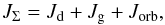 \begin{equation} J_{\Sigma} = J_{\mathrm{d}} + J_{\mathrm{g}} + J_{\mathrm{orb}} , \end{equation}