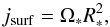 \begin{equation} j_{\mathrm{surf}} = \Omega_{*} R_{*}^{2}, \end{equation}