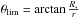 \hbox{$\theta_{\mathrm{lim}}=\arctan{\frac{R_{*}}{r}}$}