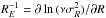 \hbox{$R_{E}^{-1}=\partial\ln\,(\nu \sigma_{R}^2)/\partial R$}