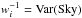 \hbox{$w_i^{-1}=\rm Var(Sky)$}