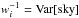 \hbox{$w_i^{-1} = \mathrm{Var}[{\rm sky}]$}