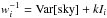 \hbox{$w_i^{-1}= \mathrm{Var}[{\rm sky}] + k I_i$}