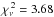 \hbox{$\chir = 3.68$}