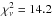 \hbox{$\chi^2_\nu = 14.2$}
