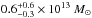 \hbox{$0.6_{-0.3}^{+0.6}\times10^{13}~M_\odot$}