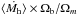\hbox{$\langle \dot{M_{\rm h}} \rangle \times \Omega_{\rm b} / \Omega_m$}