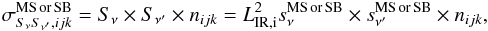 \appendix \setcounter{section}{2} \begin{eqnarray} \sigma_{S_\nu S_{\nu'},ijk}^{\rm MS\, or \, SB} = S_\nu \times S_{\nu'} \times n_{ijk} = L_{\rm IR,i}^2 s_\nu^{\rm MS\, or \, SB} \times s_{\nu'}^{\rm MS\, or \, SB} \times n_{ijk}, \end{eqnarray}