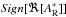 \hbox{${\it Sign}[\Re[A_{\rm R}^*]]$}