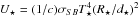 \hbox{$U_\star=(1/c) \sigma_{SB} T^4_\star (R_\star/d_\star)^2$}