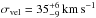 \hbox{$\sigma_{\rm vel} = 35_{-9}^{+6}\,\rm{km\,s^{-1}}$}
