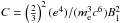 \hbox{$C=\left(\frac{2}{3}\right)^2(e^4)/(m_{\rm e}^3c^6)B_1^2$}