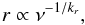 \begin{eqnarray} r\propto \nu^{-1/k_r} \label{coreshift}, \end{eqnarray}